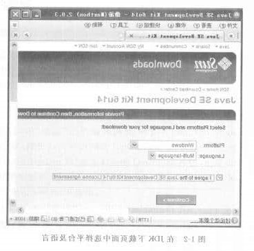 JDK下载页面选择平台及语言